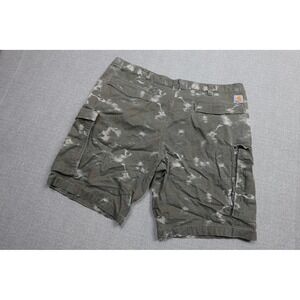 Carhartt Rugged Flex Cargo Shorts Mens 44 Green Camo 11 Inseam Stretch Workwear